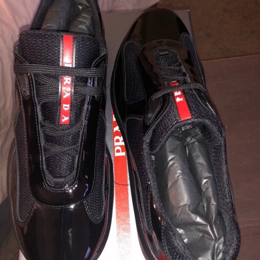 Prada Patent Leather Sneakers - Picture 3 of 7